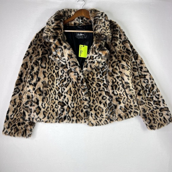 Sam Edelman Jackets & Blazers - Sam Edelman Leopard Print Faux Fur Jacket Mob Wife NWT Size M